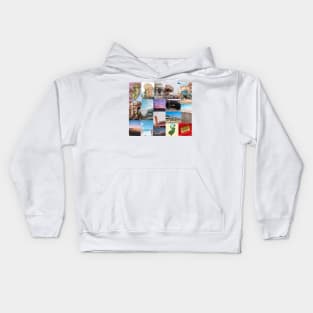 new jersey aesthetic collage Kids Hoodie